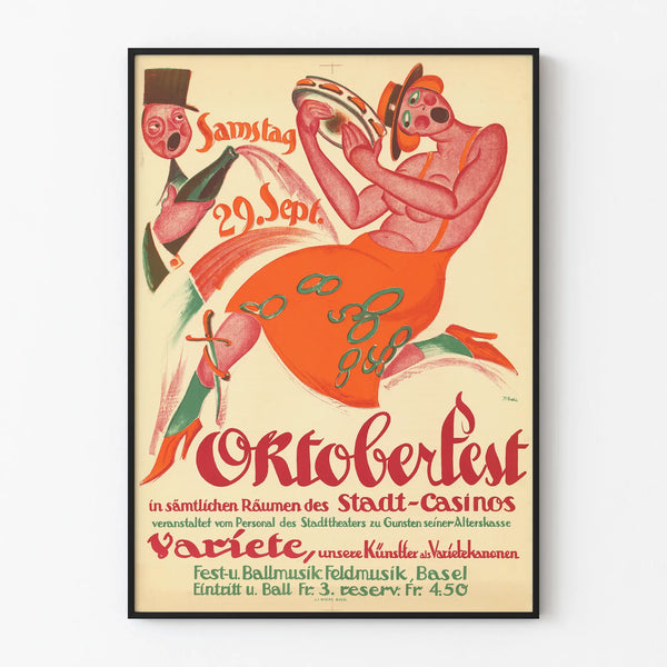Vintage Oktoberfest Poster September 29 - Festive Wall Decoration