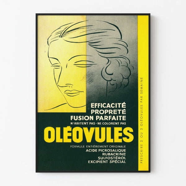 Vintage poster Oléovules - Retro wall decoration