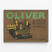Póster vintage de máquina de escribir OLIVER — cuadro enmarcado en la pared