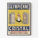 Póster publicitario vintage Olímpico Cristal Petróleo Blanco Extra