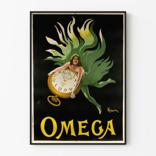 Vintage Omega pocket watch poster wall decoration