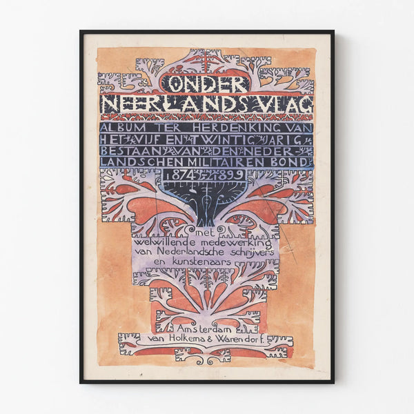 Póster conmemorativo vintage Onder Neerlands Vlag - Decoración mural histórica