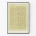 Stylized floral pattern herbarium poster for wall decoration