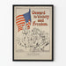 Póster vintage « ¡Adelante hacia la victoria y la libertad » con soldados y bandera estadounidense
