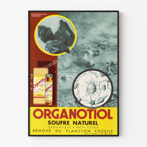 Vintage Poster Organotiol Natural Sulfur Scientific Wall Decoration
