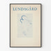 Póster vintage Lundagård con dibujo abstracto azul