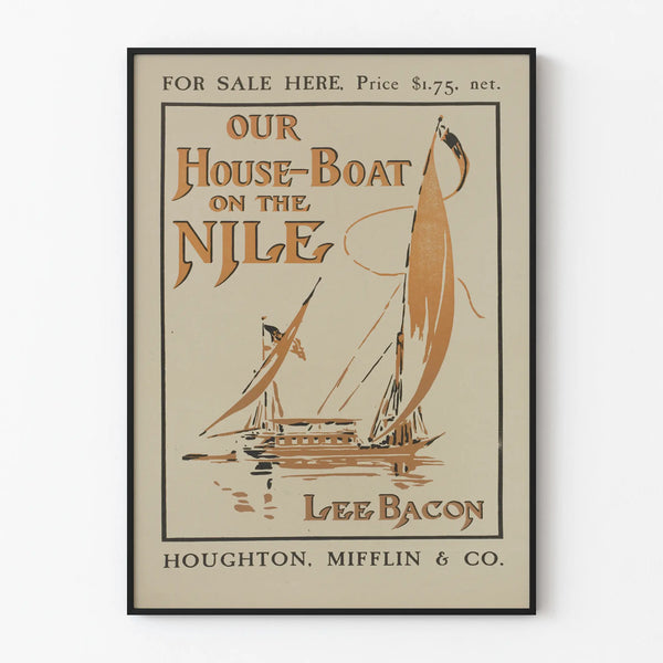 Póster vintage Nuestra Casa-Barco en el Nilo - Decoración mural náutica