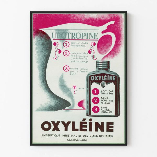 Póster vintage de Oxyléine antiséptico para pared y decoración