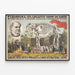 Vintage Barnum & Co. Poster – Skeleton of Jumbo the Elephant — framed artwork on a wall