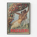 Póster vintage Paglieri flores y mujer sensual