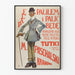 Póster vintage de hombre elegante con bastón y monóculo