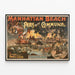 Póster vintage Manhattan Beach París y la Comuna — cuadro enmarcado en la pared