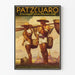 Póster vintage Patzcuaro – Viaje nocturno desde la Ciudad de México