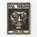 Póster Retrato Linograbado Paul Robeson 1898-1976