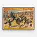 Póster vintage del Lejano Oeste de Pawnee Bill - Chicas del Oeste y Señoritas a caballo — cuadro enmarcado en la pared