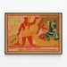 Soviet Poster of Pacifist Propaganda — framed artwork on a wall
