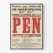 Póster vintage de teatro PEN, 1916