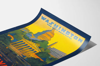 Vintage Wall Decoration Poster Washington Pennsylvania Railroad