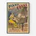 Póster vintage de pianos Focké medalla de oro París 1889