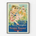 Póster vintage de Picking Peaches con Harry Langdon y bañistas de los años 1920