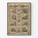 Decorative poster Pictorial Pilgrim's Progress - Classic black and white illustrations