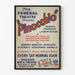 Póster vintage de teatro Pinocchio Federal Theatre