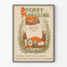 Póster vintage de revista de bolsillo con Santa Claus