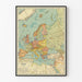 Póster de Mapa Político Vintage de Europa
