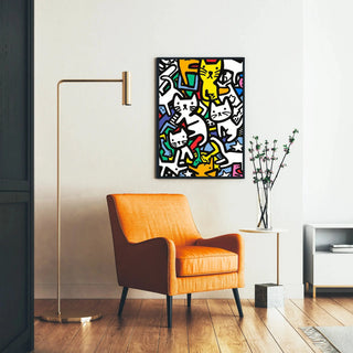 Tableau Pop Art  - Danse des Félins | Reproduction Tableau Décoration murale affiche copie
