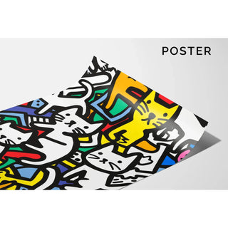 Tableau Pop Art  - Danse des Félins | Reproduction Tableau Décoration murale affiche copie
