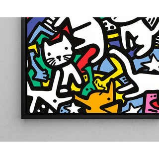 Tableau Pop Art  - Danse des Félins | Reproduction Tableau Décoration murale affiche copie