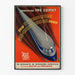 Póster retro tren The Comet aire acondicionado y aerodinámico