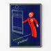 Póster publicitario vintage de Lactobyl rojo y azul