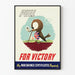 Póster antiguo Pull for Victory - Póster de propaganda vintage británico