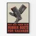 Vintage Poster of Recycled Rubber Boots