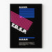 Modern graphic wall decoration poster R.S.V.P. T.D.S.P. A.S.A.P.