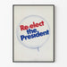 Póster vintage electoral Re-elect the President