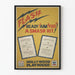 Póster vintage Teatro Hollywood Playhouse Ready Aim Fire