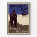 Póster vintage de la Línea Red Star entre Amberes y Nueva York