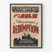 Póster vintage de teatro al aire libre Redención de Tolstói