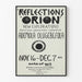 Póster de exposición artística Reflections Orion de Ademola Olugebefola