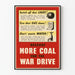 Póster vintage de concienciación sobre el ahorro de energía para el esfuerzo de guerra