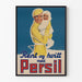 Póster vintage de Persil bebé y mamá en invierno