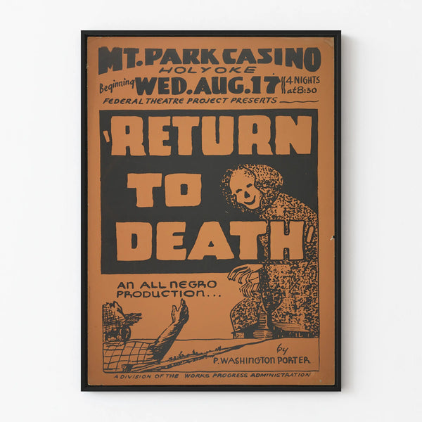 Vintage Poster Return to Death - Federal Theatre Project