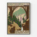 Vintage poster of the Rhaetian Railway - Davos-Filisur Viaduct Bridge in Switzerland
