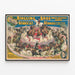 Póster vintage de Ringling Bros. espectáculo ecuestre de 61 caballos — cuadro enmarcado en la pared