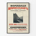 Póster vintage Romsdals Automobilselskap A/S