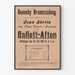 Póster vintage Ballet-Afton 1915 Jean Börlin Estocolmo