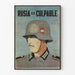 Póster vintage de guerra 'Rusia es culpable' soldado con casco