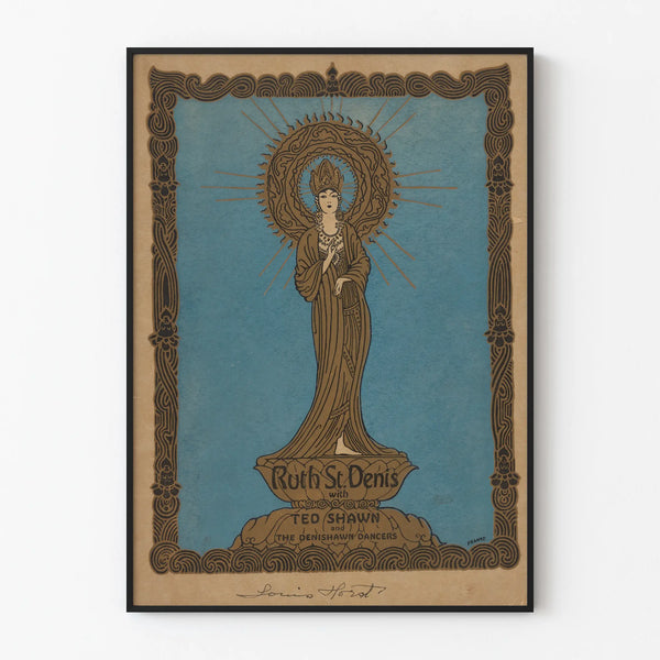 Vintage wall decoration poster Ruth St. Denis & Ted Shawn